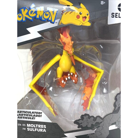 Pokemon Articulated Battle Figure MOLTRES 6" Select 2022 Series 3 Yellow - Picture 4 of 11